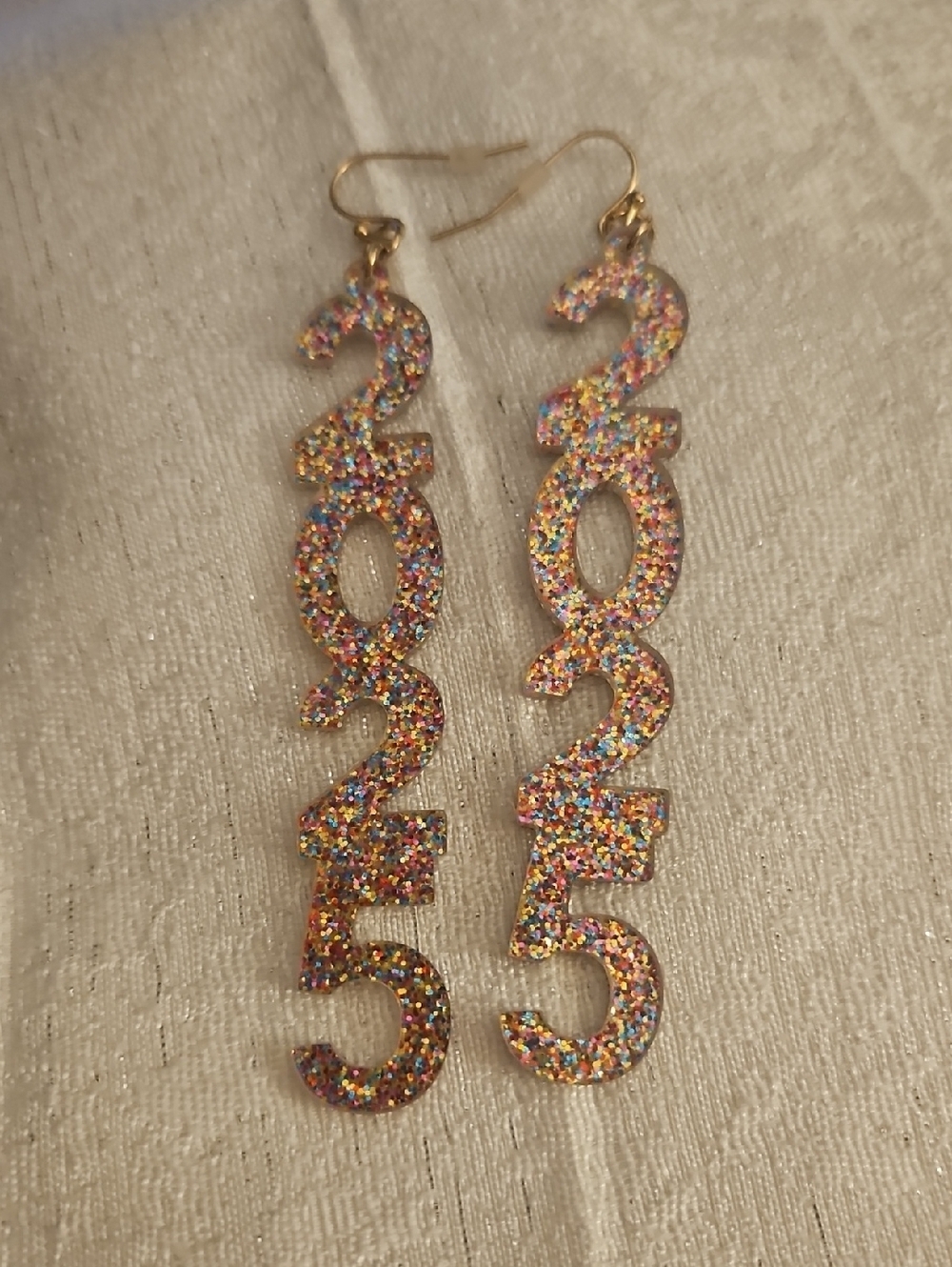 3/$25 CATO Multicolor Glitter 2025 Drop Earrings - Picture 2 of 3